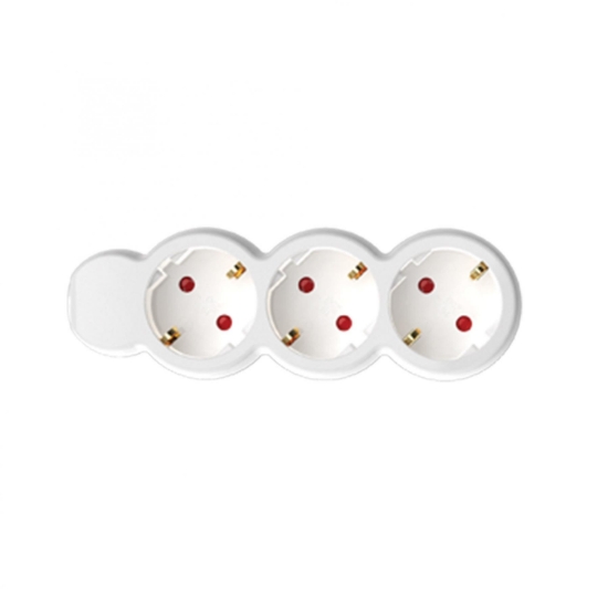 Imagine Prelungitor 3 prize, 5 m, 3x1,5mm2, alb