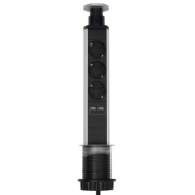 Imagine Prelungitor 3p, incastrabil in masa, 2xUSB