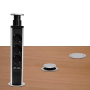 Imagine Prelungitor 3p, incastrabil in masa, 2xUSB