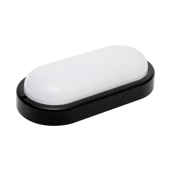 Imagine Lampă LED de perete/tavan, formă ovală, negru, 18 W, 4000K