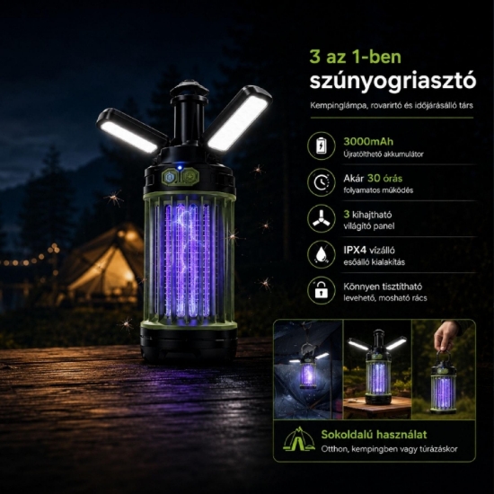 Imagine RoosCamp RoosZapper – aparat de distrugere a tantarilor cu raze UV   lampă de camping