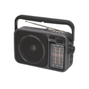 Imagine SAL RPR10 radio portabil cu player multimedia, difuzor Bluetooth fără fir, radio cu 3 benzi, redare MP3 de pe dispozitiv USB/microSD, reîncărcabil