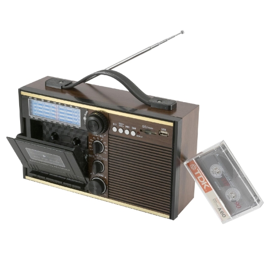 Imagine Radio retro cu casetofon