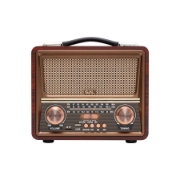 Imagine SAL RRT22 radio portabil retro cu player multimedia, difuzor Bluetooth, radio cu 3 benzi, redare MP3 de pe dispozitive USB/microSD, acumulator