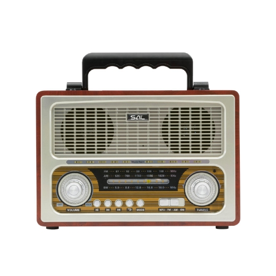 Imagine Radio portabil retro, AC-DC, MP3-BT, 3 benzi