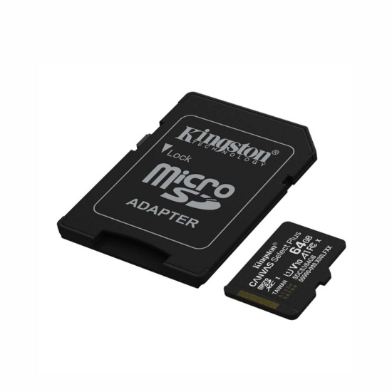 Imagine Card de memorie microSDXC Kingston, 64 GB, Canvas Select Plus Gen3 100R A1   Adaptor