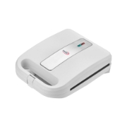 Imagine HAUSER SN-1450 aparat saratele, 1500 W, 4 suprafețe de prăjire, carcasă cu pereți reci, plăci de prăjire antiaderente, alb
