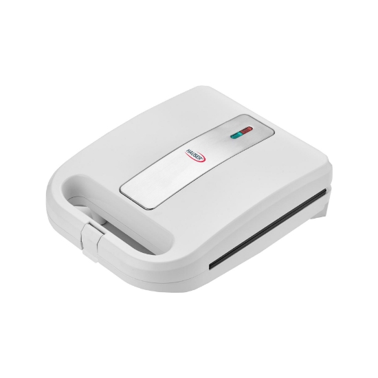 Imagine HAUSER SN-1450 aparat saratele, 1500 W, 4 suprafețe de prăjire, carcasă cu pereți reci, plăci de prăjire antiaderente, alb