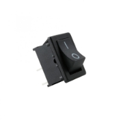 Imagine Comutator basculant mini, 250V, 1 circuit, negru