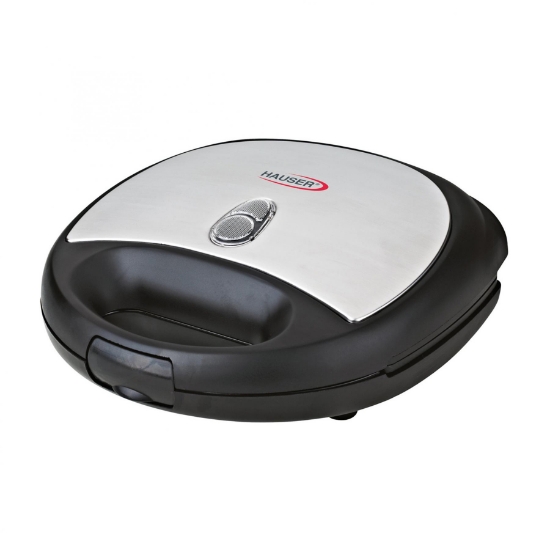 Imagine Aparat de sandviș HAUSER ST-629, max. 800 W, pentru 2 felii, strat antiaderent, culoare negru/inox