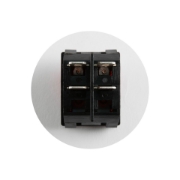 Imagine Comutator basculant cu bec, 250V, 2 circuite, roşu