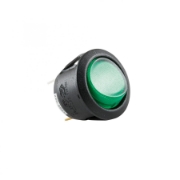 Imagine Comutator basculant cu bec, 250V, 1 circuit, verde