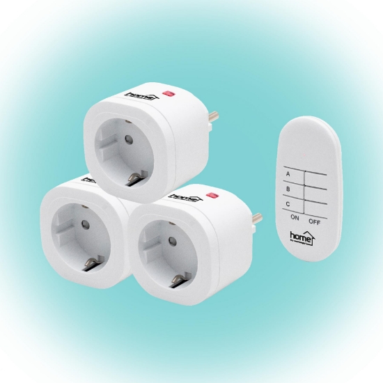 Imagine Set prize telecomandabile 3000 W, 3 prize   telecomanda