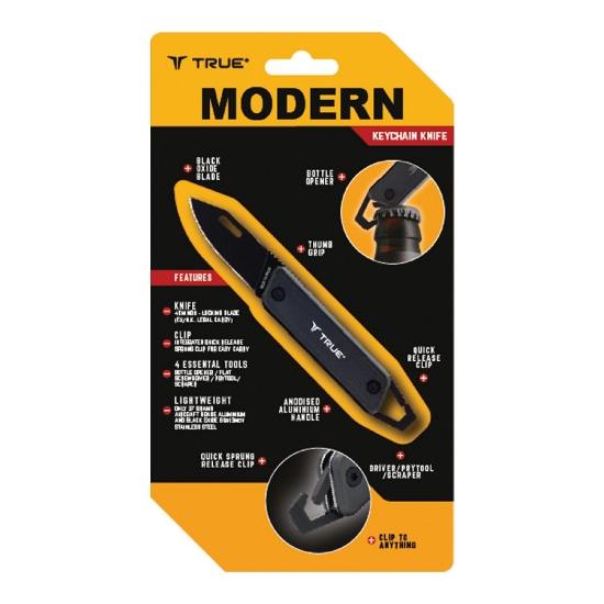 Imagine TRUE UTILITY MODERN KEY CHAIN KNIFE - Grey (Hang Pack)