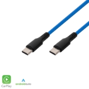 Imagine Cablu incarcare USB C-C, 2,1A, 1m, albastru