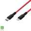 Imagine Cablu incarcare USB C - Apple Lightning, 2.1A, 1m, rosu