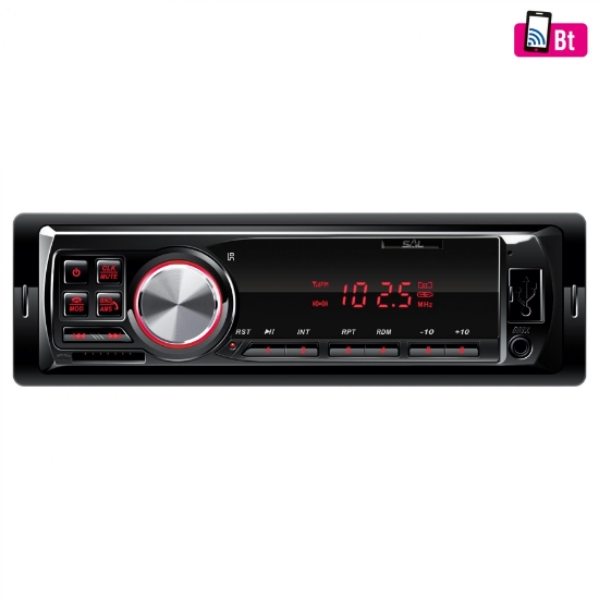 Imagine Radio auto BT-FM-USB-SD-AUX, ecran LED rosu