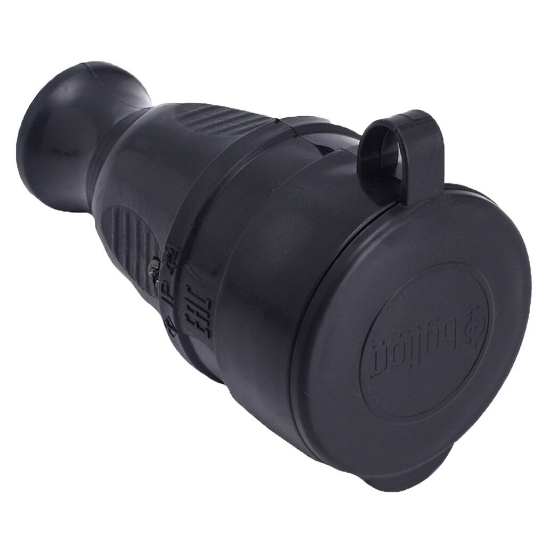 Imagine PRIZA PORTABILA SCHUKO CAUCIUC IP44 16A 230V NEGRU