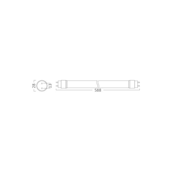 Imagine TUB LED 600MM 9W 900LM 6500K T8 ALB 2CAP