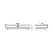Imagine PLAFONIERA LED 12W 3in1 D:206MM IP65 ALB BULKHEAD ELP