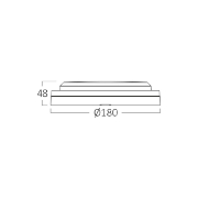 Imagine PLAFONIERA LED 12W 3in1 D:180MM IP65 NEGRU BULKHEAD RND