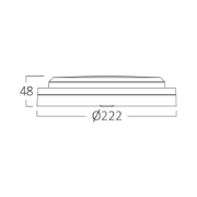 Imagine PLAFONIERA LED 18W 3in1 D:222MM IP65 ALB BULKHEAD RND