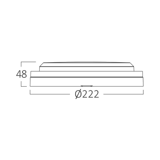 Imagine PLAFONIERA LED 18W 3in1 D:222MM IP65 SENZOR ALB BULKHEAD RND