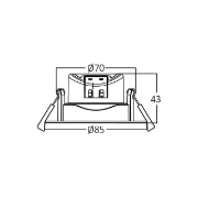 Imagine SPOT CU LED ROTUND G3 7W 3in1 IP54 ALB