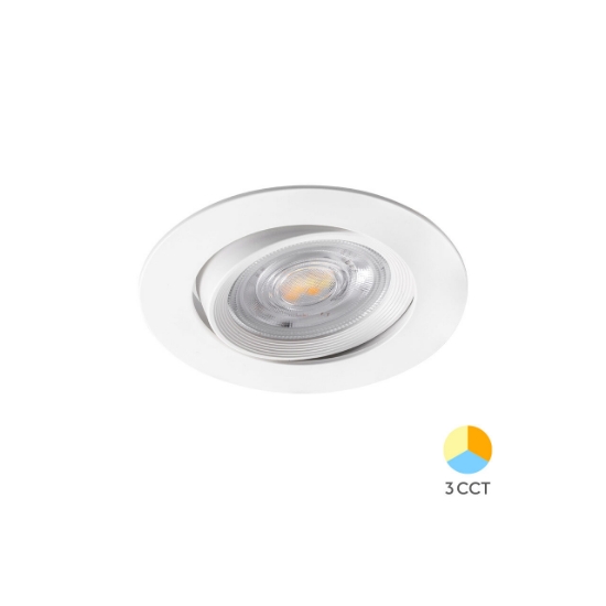 Imagine SPOT LED ROTUND 7W 3IN1 230V IP20 ALB ROTABIL