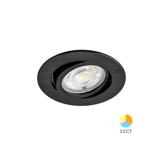 Imagine SPOT LED ROTUND 7W 3IN1 230V IP20 NEGRU ROTABIL