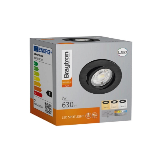Imagine SPOT LED ROTUND 7W 3IN1 230V IP20 NEGRU ROTABIL