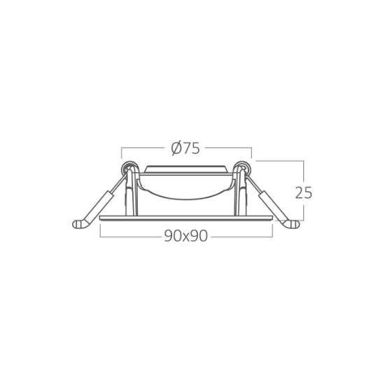 Imagine SPOT LED PATRAT 5W 380LM 38GR 4000K IP20 G1 ROTABI