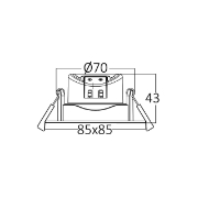 Imagine SPOT LED PATRAT 7W 3IN1 230 IP20 ALB ROTABILA