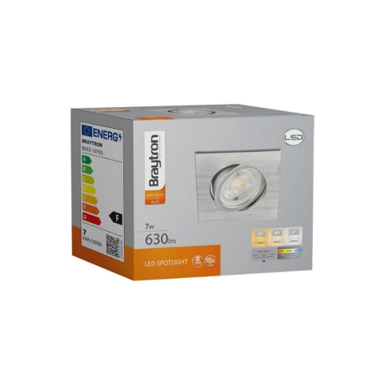 Imagine SPOT LED PATRAT 7W 3IN1 230 IP20 ALUMINIU ROTABILA