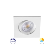 Imagine SPOT LED PATRAT 7W DIM 3IN1 230V IP20 ALB ROTABIL