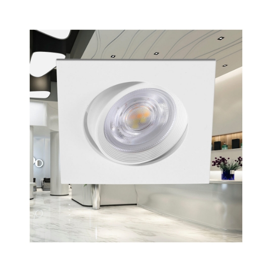 Imagine SPOT LED PATRAT 7W DIM 3IN1 230V IP20 ALB ROTABIL