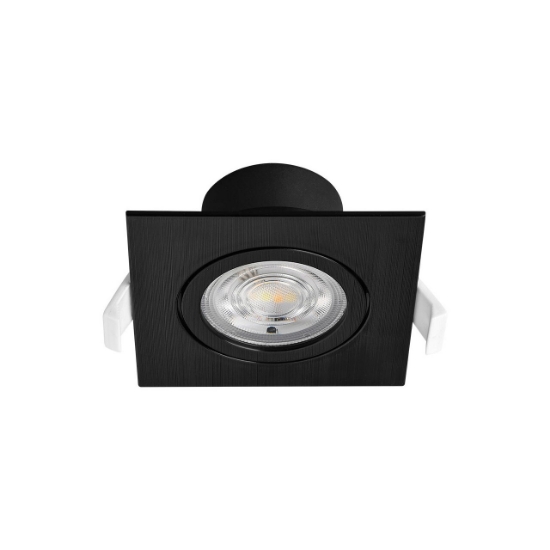 Imagine SPOT LED PATRAT 7W DIM 3IN1 230V IP20 NEGRU ROTA.