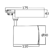Imagine SPOT LED PE SINA ALB 5000K 30W 2660LM COB BR PLUS