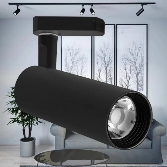 Imagine SPOT LED PE SINA NEGRU 3000K 15W 1180LM COB BR PLU