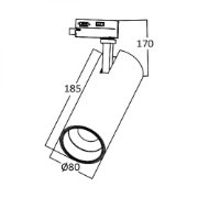 Imagine SPOT LED PE SINA ALB 3000K 30W 2660LM COB BR PLUS