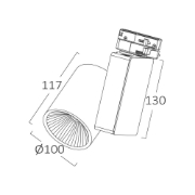 Imagine SPOT LED PE SINA NEGR 6500K 40W 3600LM COB BR PLUS