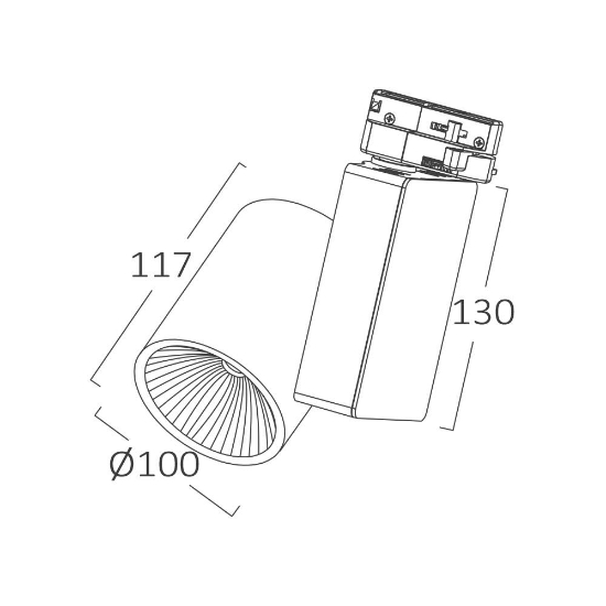 Imagine SPOT LED PE SINA NEGR 6500K 40W 3600LM COB BR PLUS