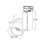 Imagine SPOT LED PE SINA ALB 6500K 40W 3600LM COB BR PLUS