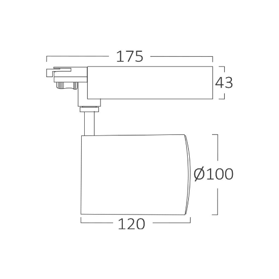 Imagine SPOT LED PE SINA ALB 5000K 40W 3600LM COB BR PLUS