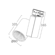 Imagine SPOT LED PE SINA ALB 3000K 30W 2660LM TRIFAZIC
