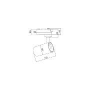 Imagine SPOT LED PE SINA-A15-NEGRU 5000K 15W 1120LM