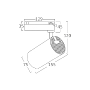 Imagine SPOT LED PE SINA-B30-ALB    3000K 30W 2450LM