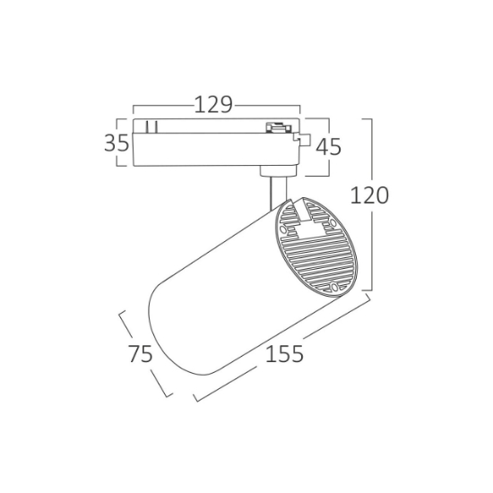 Imagine SPOT LED PE SINA-B30-ALB    5000K 30W 2450LM
