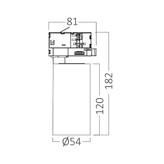 Imagine SPOT LED PE SINA-P15-NEGRU 3in1 15W 1560LM TRIFAZIC