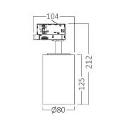 Imagine SPOT LED PE SINA-P30-NEGRU 3in1 30W 2960LM TRIFAZIC